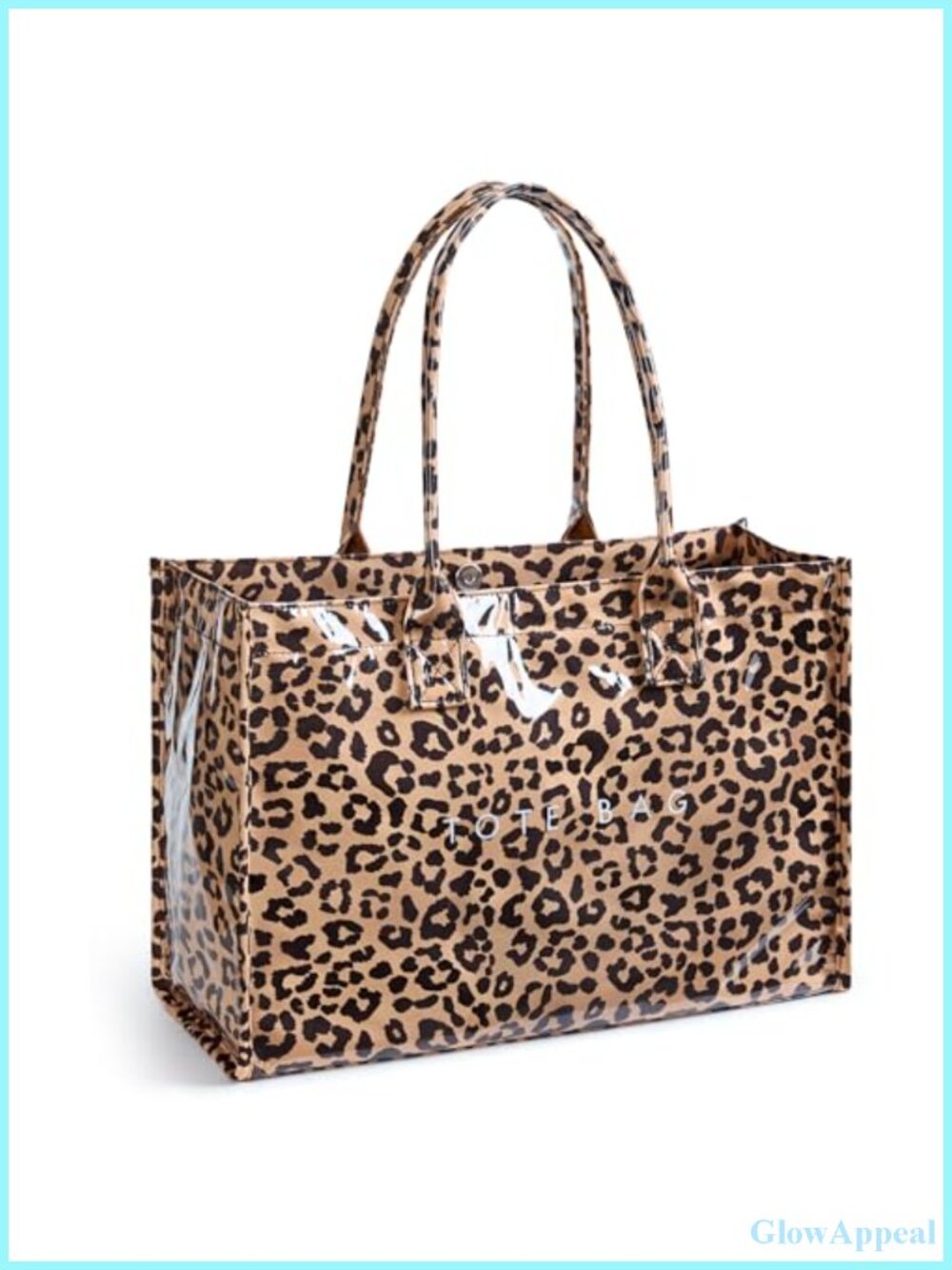 PVC Tote Bag Women's Kraft Paper Work Handbags Purses Top Handle